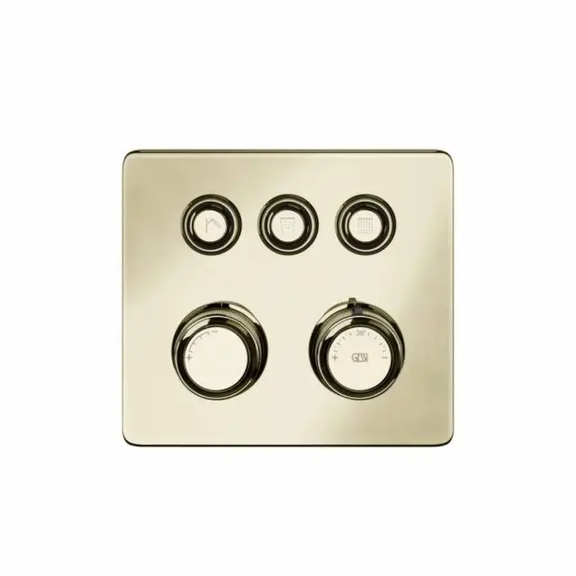 Gessi Hi-Fi Eclectic Compact Miscelatore Termostatico 65234+63001-Brass PVD