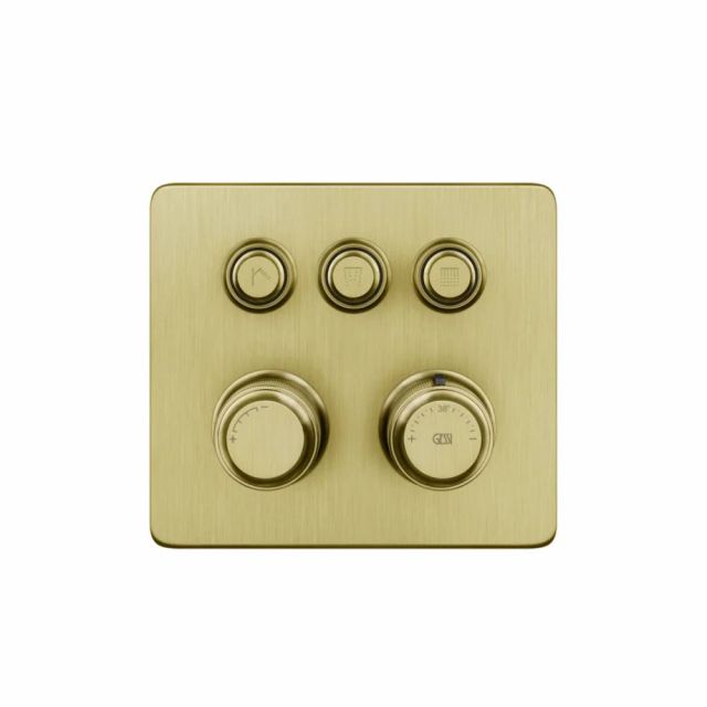 Gessi Hi-Fi Eclectic Compact Miscelatore Termostatico 65234+63001-Gold Brushed PVD