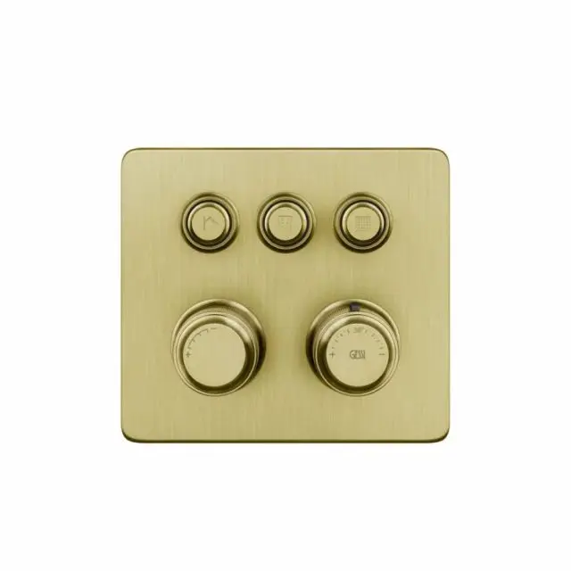 Gessi Hi-Fi Eclectic Compact Miscelatore Termostatico 65234+63001-Gold Brushed PVD