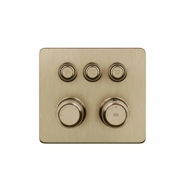 Gessi Hi-Fi Eclectic Compact Miscelatore Termostatico 65234+63001-Warm Bronze Brushed PVD