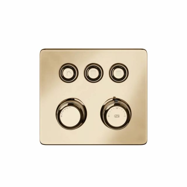 Gessi Hi-Fi Eclectic Compact Miscelatore Termostatico 65234+63001-Warm Bronze PVD