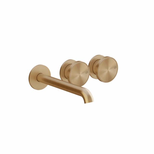 Gessi Origini Mitigeur Lavabo + Pièce Encastrée 66236+66090-Warm Bronze PVD Brossé