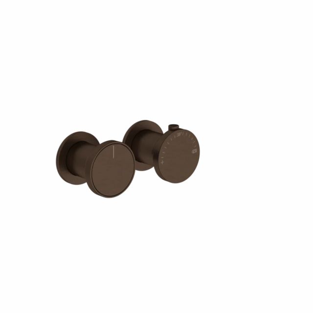 Gessi Origini Mitigeur Thermostatique Douche + Partie Encastrée 54169+66132-Dark Bronze - Gessi