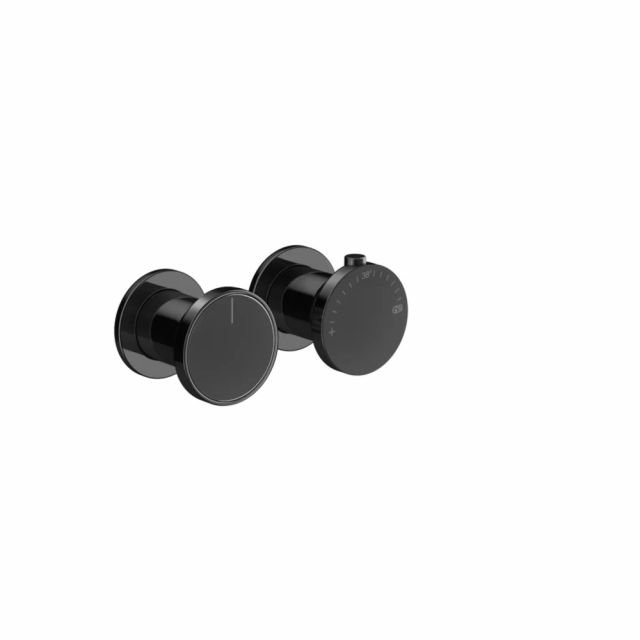 Gessi Origini Mitigeur Thermostatique Douche + Partie Encastrée 54169+66134-Métal Noir PVD