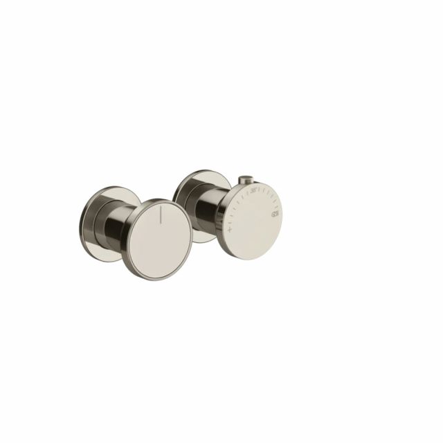 Gessi Origini Mitigeur Thermostatique Douche + Partie Encastrée 54169+66136-Nickel PVD