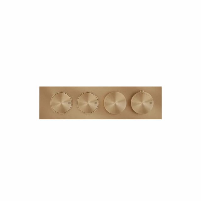Gessi Origini Mitigeur Thermostatique Douche + Partie Encastrée 63011+66222-Warm Bronze PVD Brossé