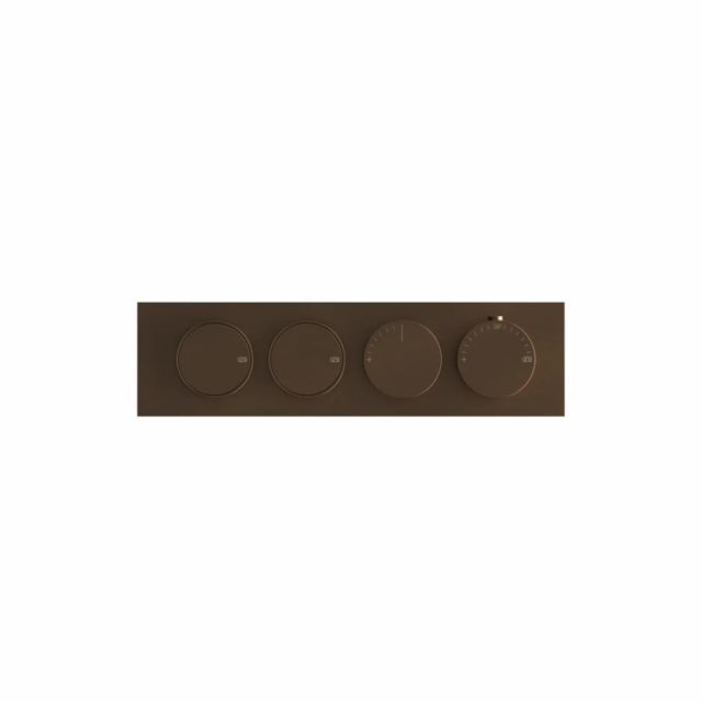 Gessi Origini Mitigeur Thermostatique Douche + Partie Encastrée 63011+66222-Dark Bronze - Gessi