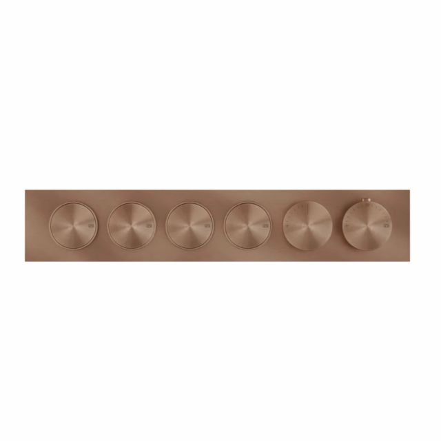 Gessi Origini Mitigeur thermostatique de douche + partie encastrable 63015+66226-cuivre PVD brossé