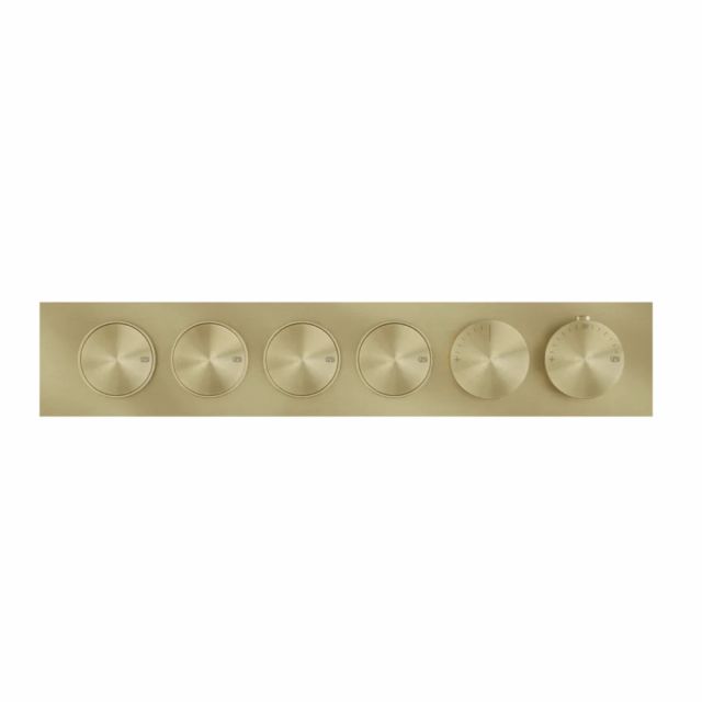 Gessi Origini Mitigeur Thermostatique Douche + Partie Encastrée 63015+66226-PVD Laiton Brossé