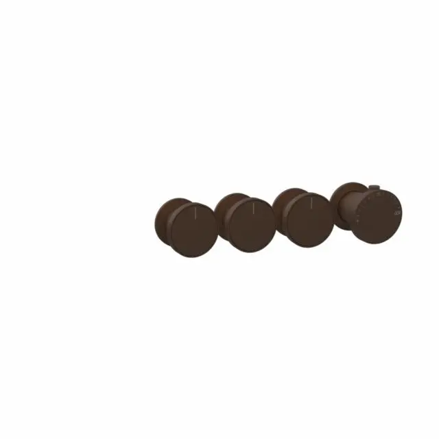 Gessi Origini Mitigeur Thermostatique Douche + Partie Encastrable 09266+66336-Dark Bronze - Gessi