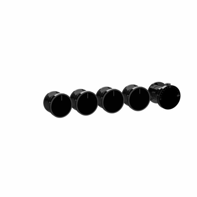 Gessi Origini Mitigeur Thermostatique Douche + Partie Encastrable 09268+66338-Métal Noir PVD