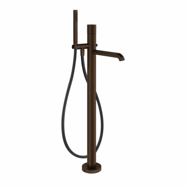 Gessi Habito Unito Miscelatore vasca da terra 70028+46189-Dark Bronze - Gessi