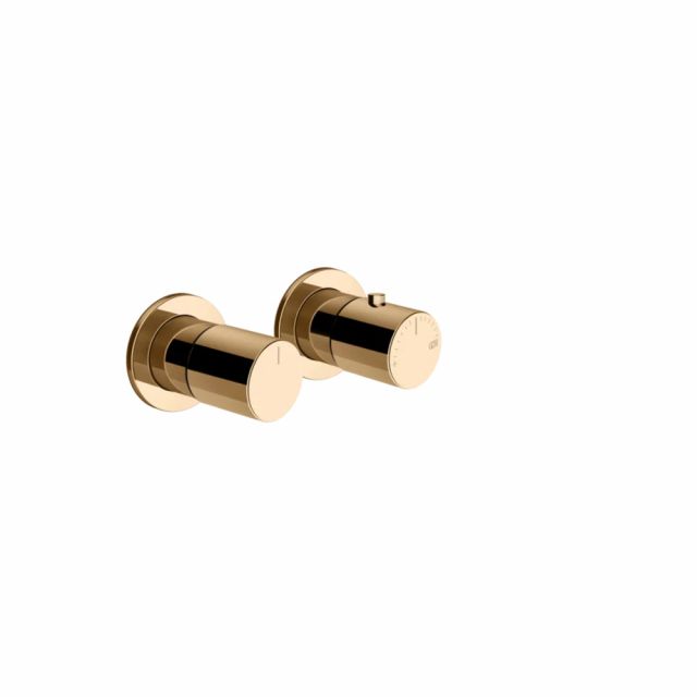 Gessi Habito Unito Miscelatore doccia termostatico a 1 via 70032+54169-Warm Bronze PVD