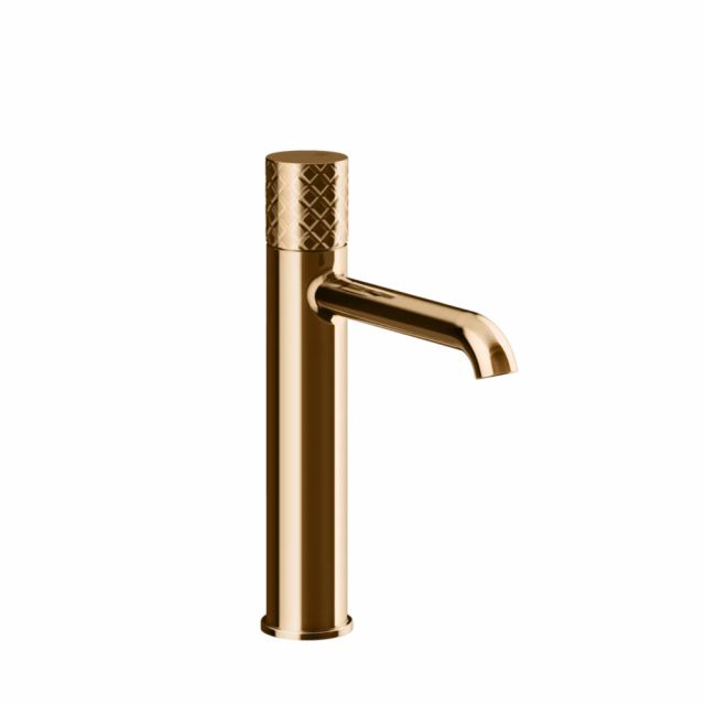 Gessi Habito Intreccio Miscelatore lavabo medio senza scarico 70106-Warm Bronze PVD