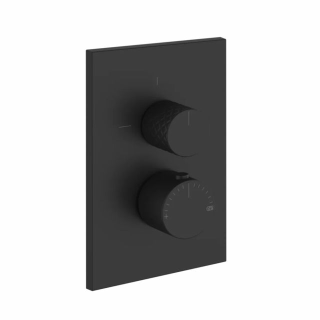 Gessi Habito Intreccio Miscelatore doccia termostatico 70130+09269-Matte Black