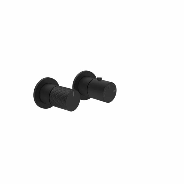 Gessi Habito Intreccio Miscelatore doccia termostatico 70132+54169-Matte Black