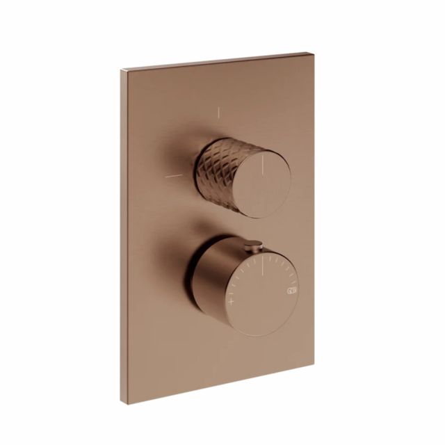 Gessi Habito Intreccio Miscelatore doccia termostatico 70139+09269-Copper Brushed PVD