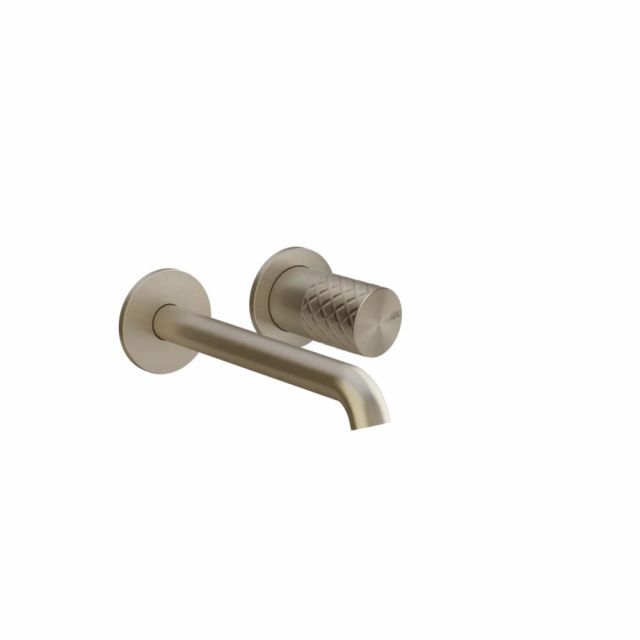 Gessi Habito Intreccio Miscelatore lavabo 70188+54198-Finox Brushed Nickel