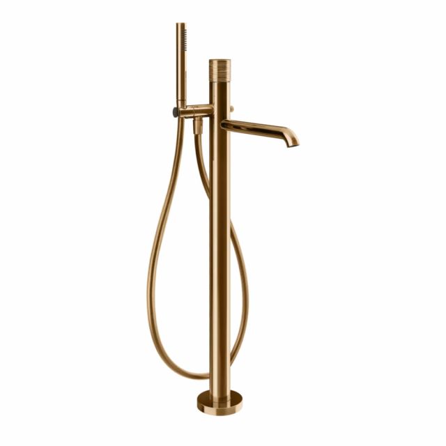 Gessi Habito Trame Miscelatore vasca 70328+46189-Warm Bronze PVD