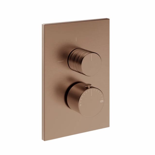Gessi Habito Trame Miscelatore termostatico a 2 vie 70331+09269-Copper Brushed PVD