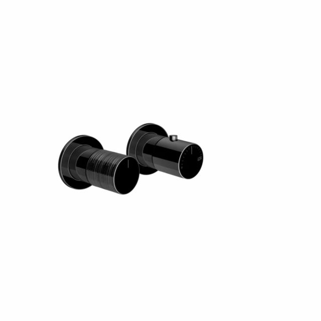 Gessi Habito Trame Miscelatore doccia termostatico 70332+54169-Black Metal PVD