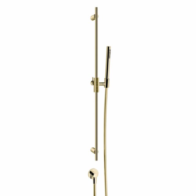 Gessi Habito Trame Asta saliscendi con doccetta anticalcare 70342-Brass PVD