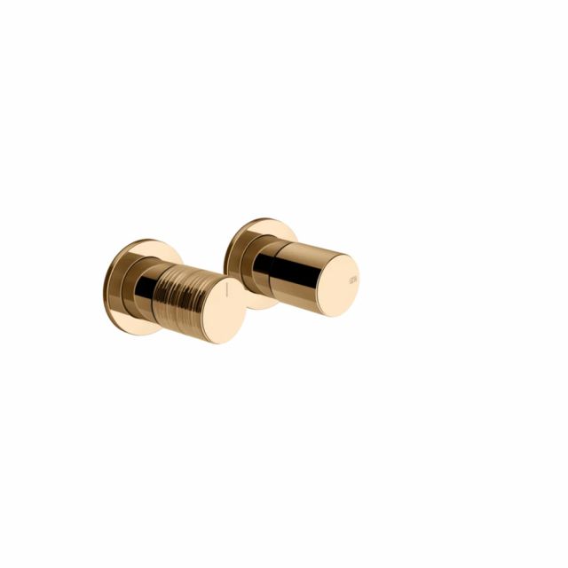 Gessi Habito Trame Miscelatore doccia a due vie 70379+54073-Warm Bronze PVD