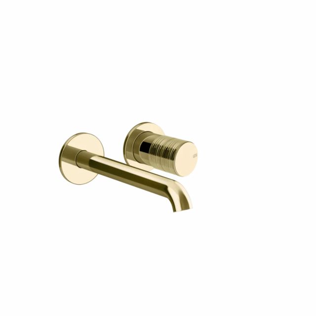Gessi Habito Trame Miscelatore lavabo 70388+54198-Brass PVD