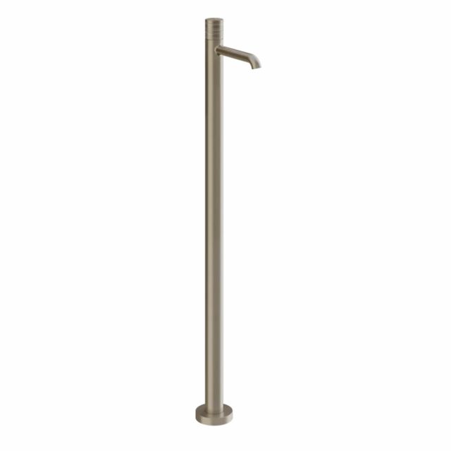 Gessi Habito Trame Miscelatore lavabo da terra 70395+46189-Finox Brushed Nickel