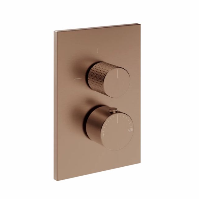 Gessi Habito Cesello Miscelatore termostatico a 3 vie 70439+09269-Copper Brushed PVD