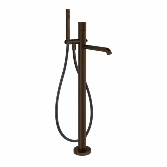 Gessi Habito Rigato Miscelatore vasca da terra 70528+46189-Dark Bronze - Gessi