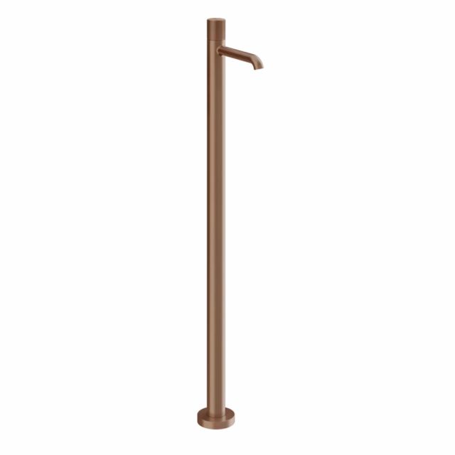 Gessi Habito Rigato Miscelatore lavabo da terra 70595+46189-Copper Brushed PVD