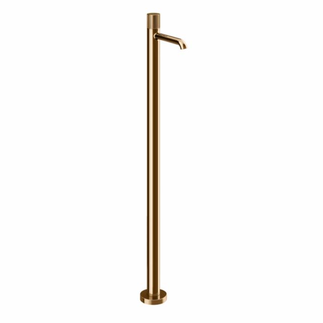 Gessi Habito Rigato Miscelatore lavabo da terra 70595+46189-Warm Bronze PVD