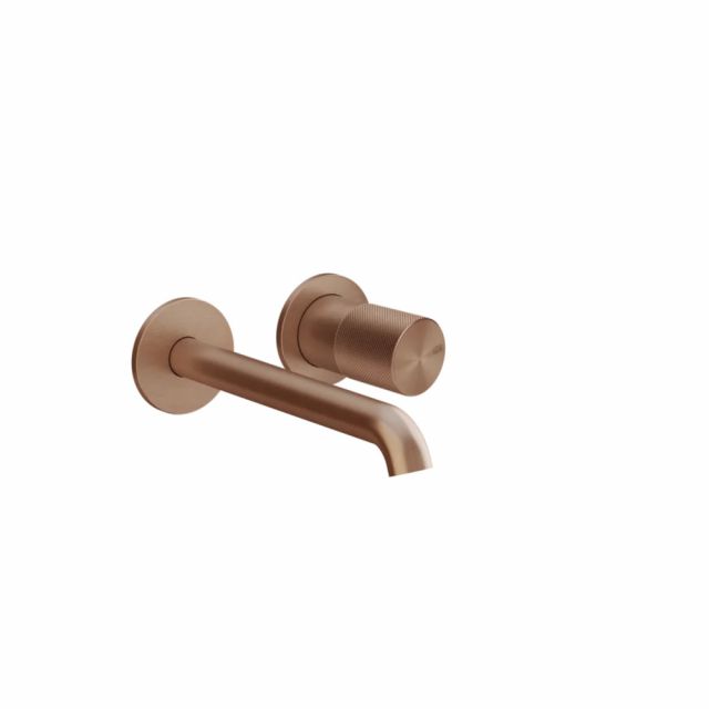 Gessi Habito Diamantato Miscelatore lavabo 70688+54198-Copper Brushed PVD