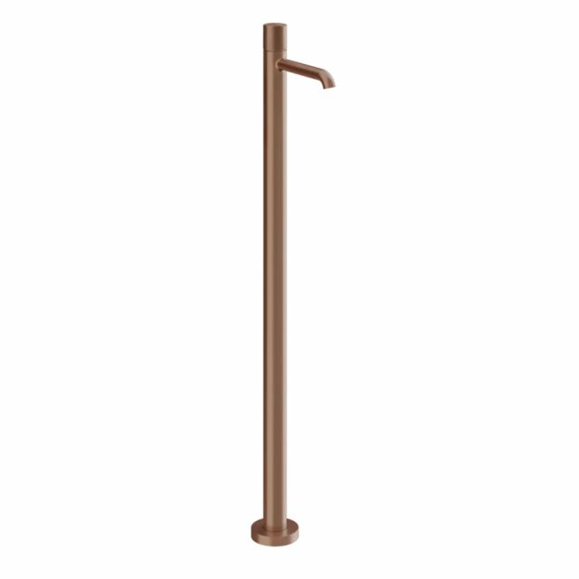 Gessi Habito Diamantato Miscelatore lavabo da terra 70695+46189-Copper Brushed PVD