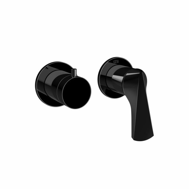 Mitigeur douche 2 voies Gessi Ventaglio 72038+54073-Métal Noir PVD