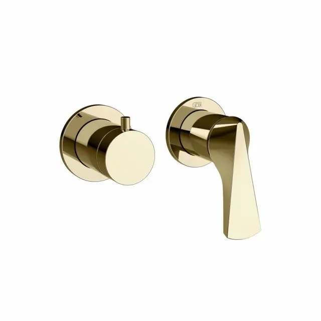 Mitigeur douche 2 voies Gessi Ventaglio 72038+54073-Laiton PVD