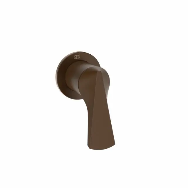 Mélangeur bain/douche 1 voie Gessi Ventaglio 72061+54055-Dark Bronze - Gessi