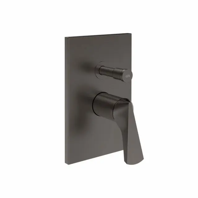 Mitigeur douche 2 voies Gessi Ventaglio 72079+44673-Métal Noir PVD Brossé