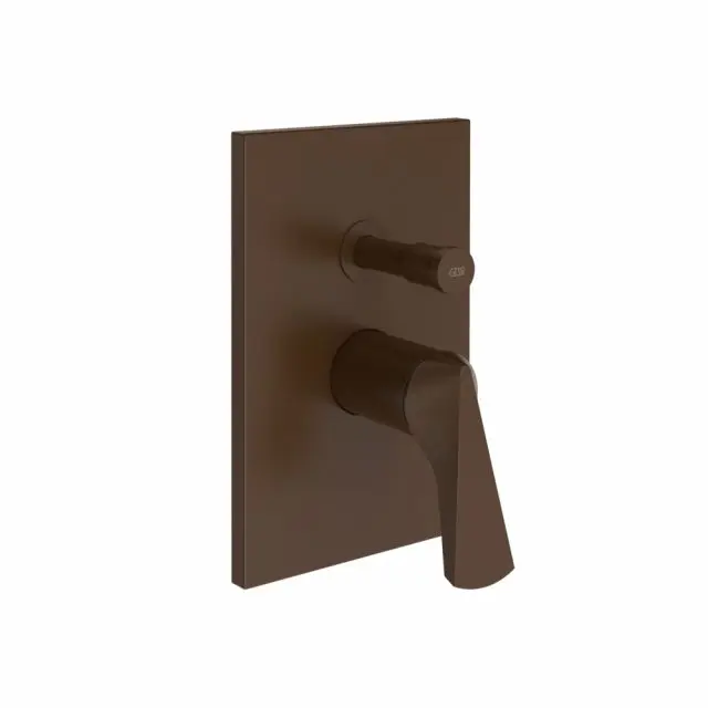 Mitigeur de douche 2 voies Gessi Ventaglio 72079+44673-Dark Bronze - Gessi