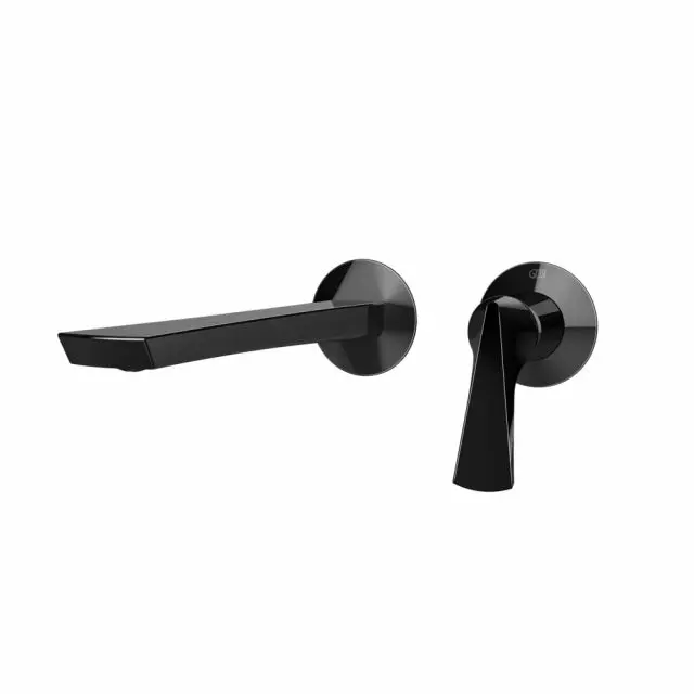 Mitigeur lavabo mural Gessi Ventaglio 72088+63397-Métal Noir PVD