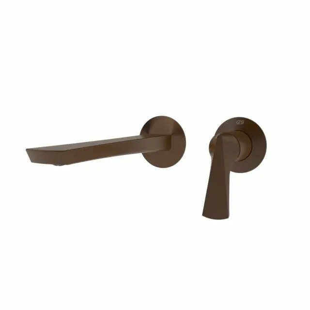 Mitigeur lavabo mural Gessi Ventaglio 72088+63397-Bronze foncé - Gessi