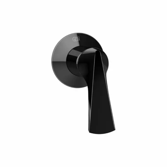 Mitigeur lavabo mural Gessi Ventaglio 1 voie 72019+63412-Métal Noir PVD