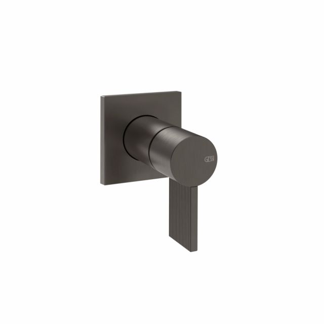 Gessi Inverso Rigato Miscelatore lavabo 73509+63412-Black Metal Brushed PVD