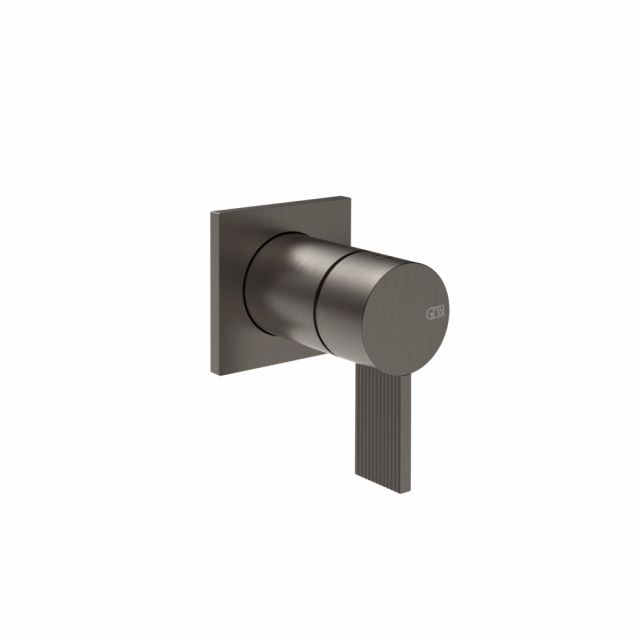Gessi Inverso Rigato Miscelatore doccia a parete 73519+54055-Black Metal Brushed PVD