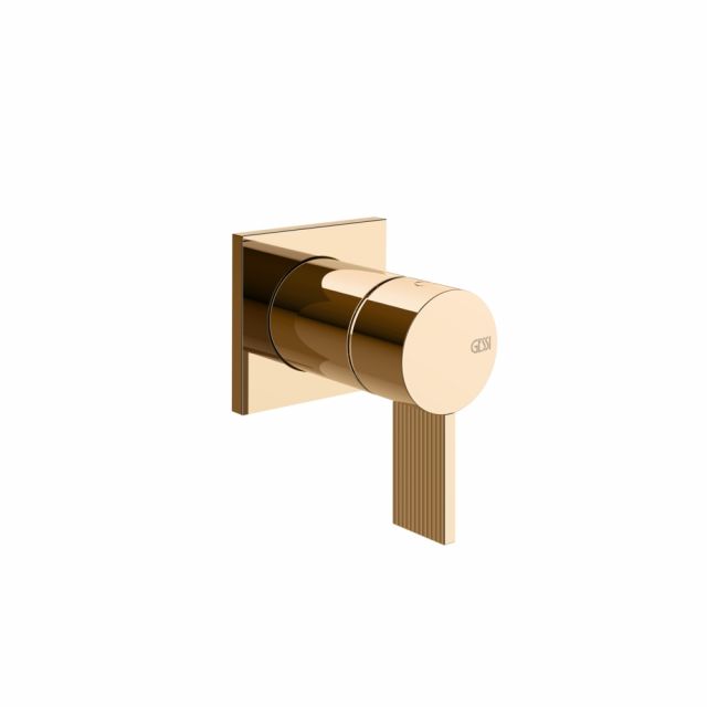 Gessi Inverso Rigato Miscelatore doccia a parete 73519+54055-Warm Bronze PVD