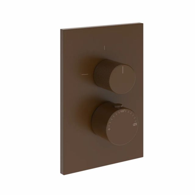 Gessi Habito Rigato Miscelatore termostatico a 2 vie 73535+09269-Dark Bronze - Gessi