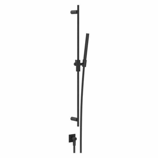Gessi Inverso Rigato Asta saliscendi con presa acqua 73541-Matt Black