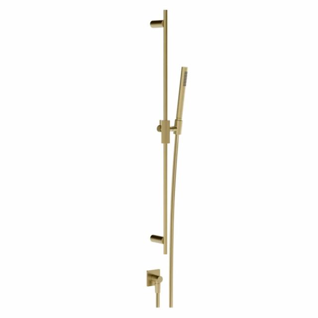 Gessi Inverso Rigato Asta saliscendi con presa acqua 73541-Brushed Brass PVD