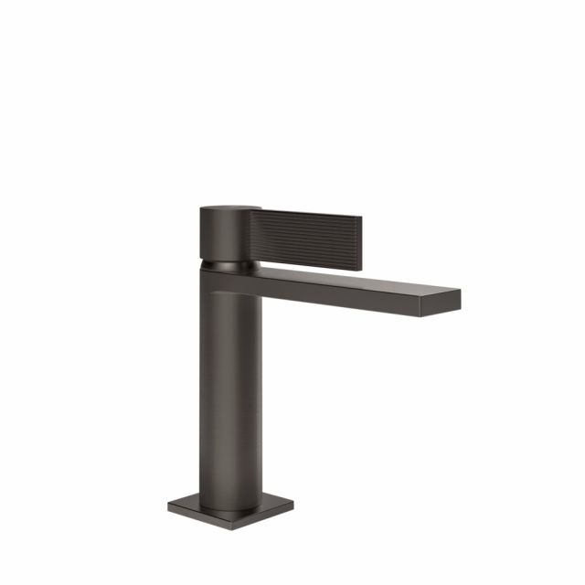 Gessi Inverso Rigato Miscelatore lavabo basso 73551-Black Metal Brushed PVD